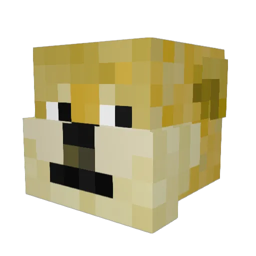 pvtantoo Minecraft avatar head, 3D render
