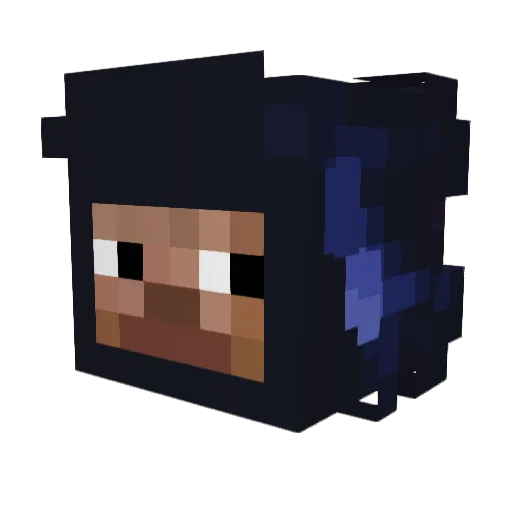 pvter Minecraft avatar head, 3D render