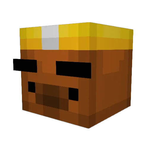 pvtysux Minecraft avatar head, 3D render