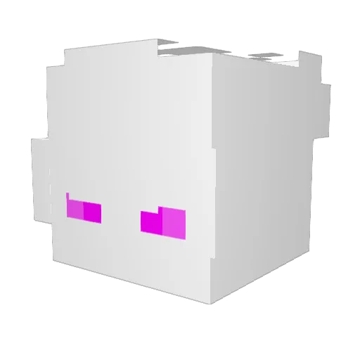 pvuu Minecraft avatar head, 3D render