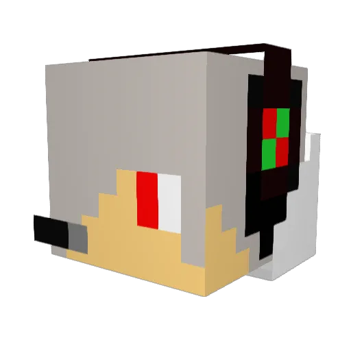pvwilliam Minecraft avatar head, 3D render