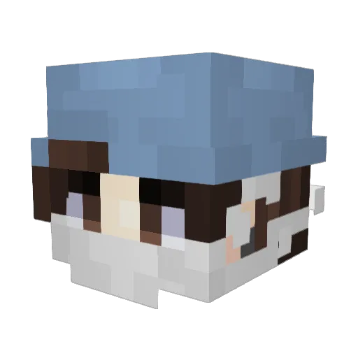 pvxa Minecraft avatar head, 3D render