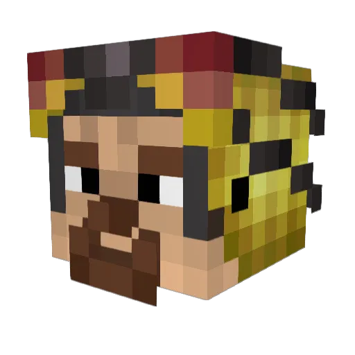 pvxrl Minecraft avatar head, 3D render