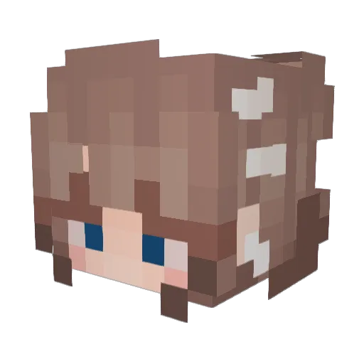 pw_lavender Minecraft avatar head, 3D render