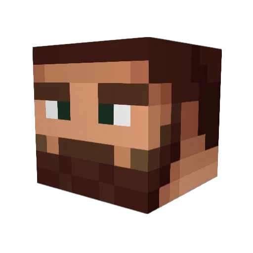 pwagen Minecraft avatar head, 3D render