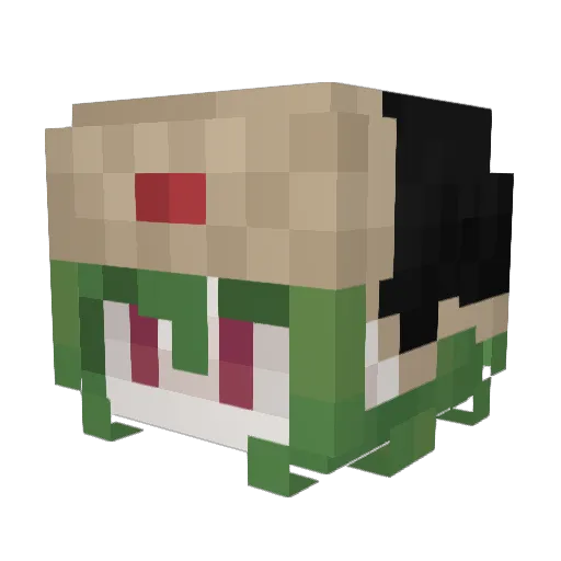 pwau Minecraft avatar head, 3D render