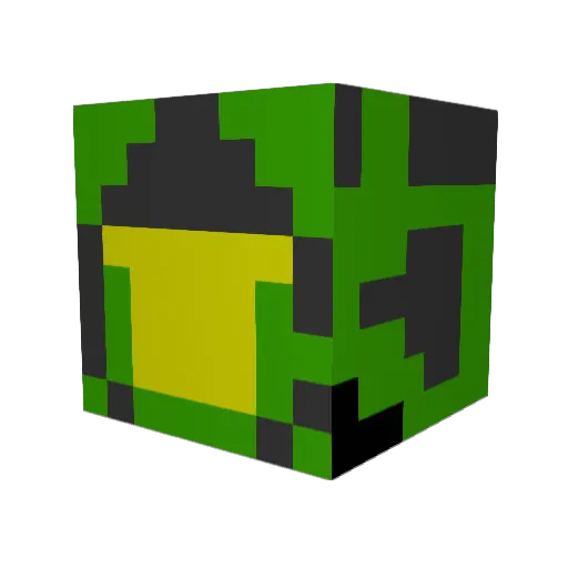 pwbdor Minecraft avatar head, 3D render