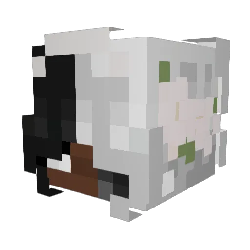 pwdium Minecraft avatar head, 3D render