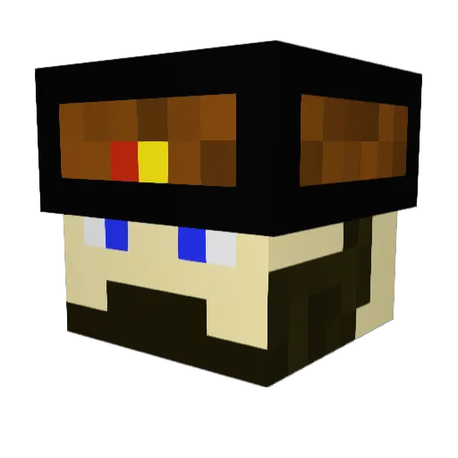 pweasel Minecraft avatar head, 3D render