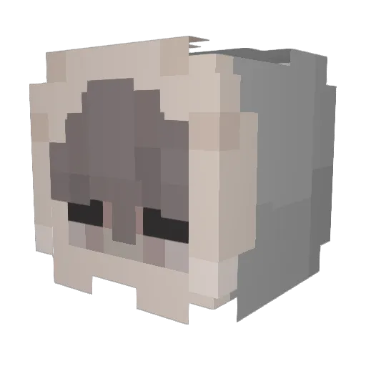 pwkxba Minecraft avatar head, 3D render