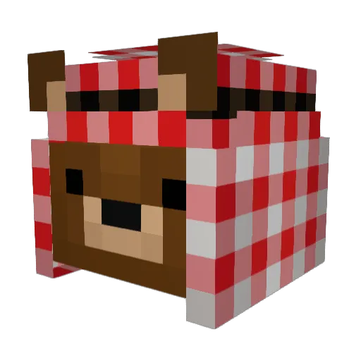 pwnduu Minecraft avatar head, 3D render