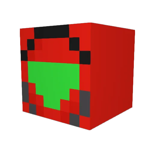 pwnge Minecraft avatar head, 3D render