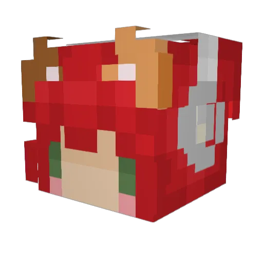pwnygal Minecraft avatar head, 3D render