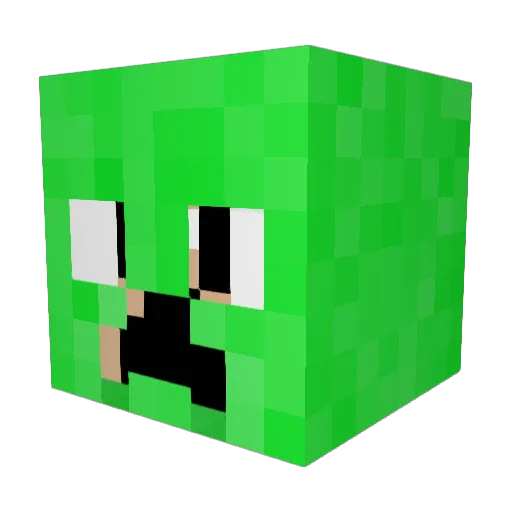 pwow1516 Minecraft avatar head, 3D render