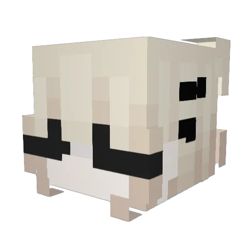 pwpperoni Minecraft avatar head, 3D render