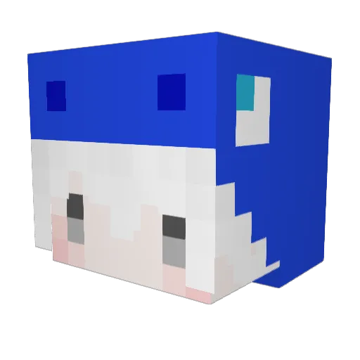 pwq_ Minecraft avatar head, 3D render