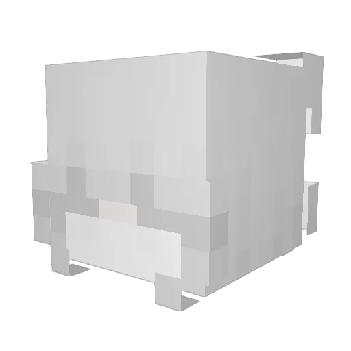 pwukemeow Minecraft avatar head, 3D render