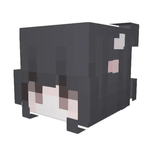 pwupi Minecraft avatar head, 3D render