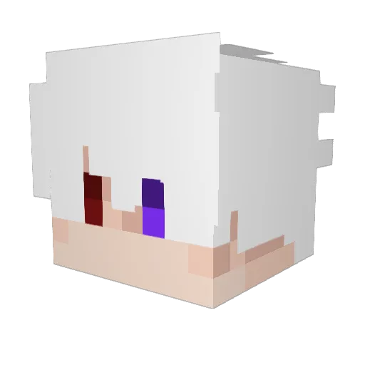 pwwv Minecraft avatar head, 3D render