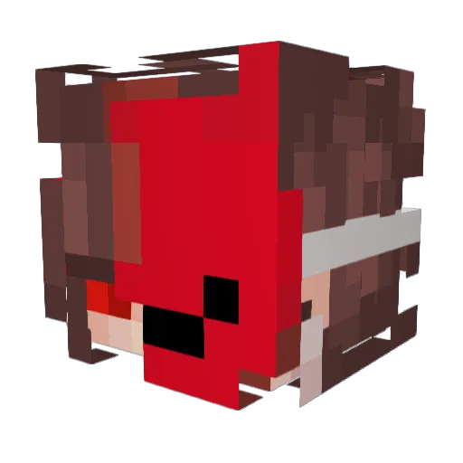 pxaox Minecraft avatar head, 3D render