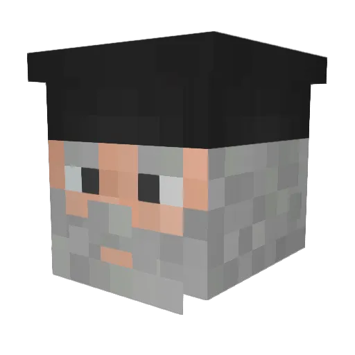 pxffdd Minecraft avatar head, 3D render