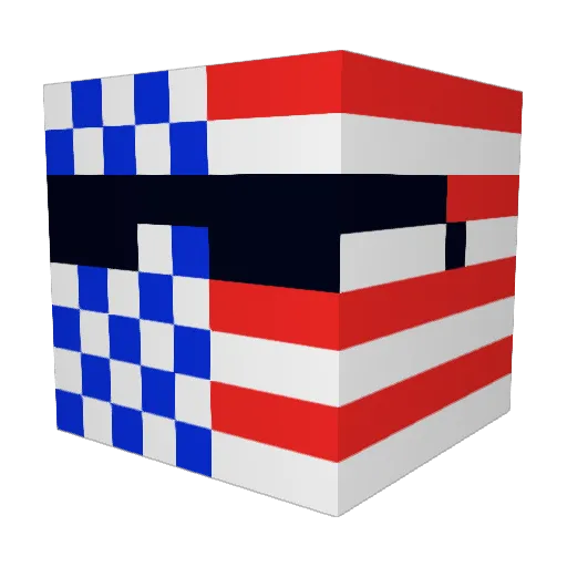 pxlluted Minecraft avatar head, 3D render