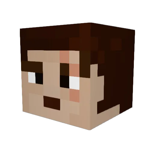 pxnkk Minecraft avatar head, 3D render
