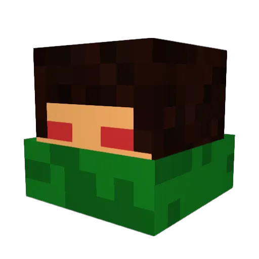 pxulh Minecraft avatar head, 3D render