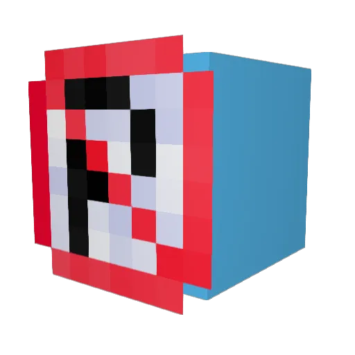 pxxie_sin Minecraft avatar head, 3D render