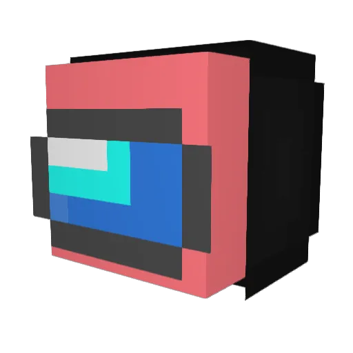pxxlzz Minecraft avatar head, 3D render