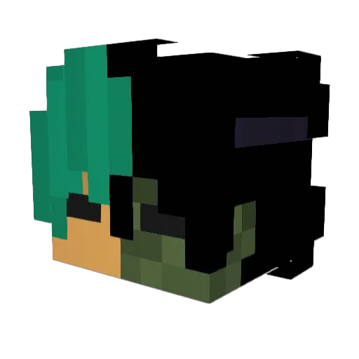pxyd Minecraft avatar head, 3D render