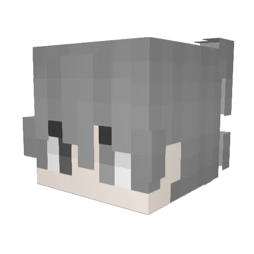py55 Minecraft avatar head, 3D render