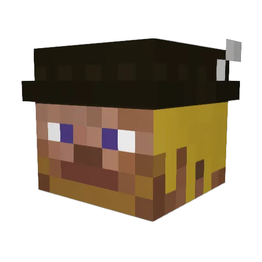 pyfu Minecraft avatar head, 3D render