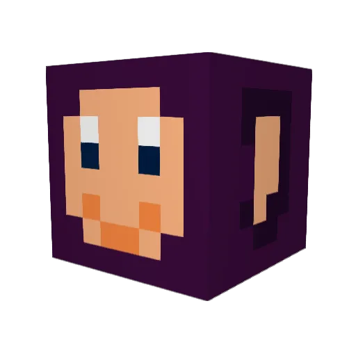 pyjama_boy_andy Minecraft avatar head, 3D render