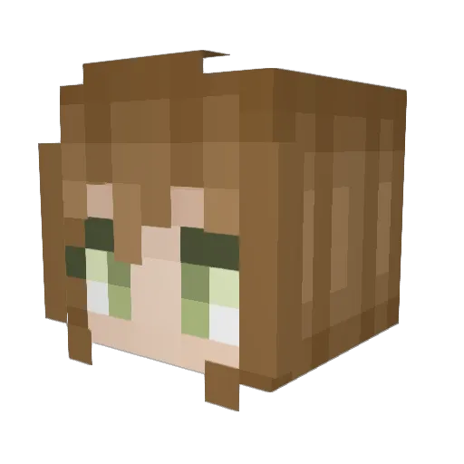 pykal Minecraft avatar head, 3D render