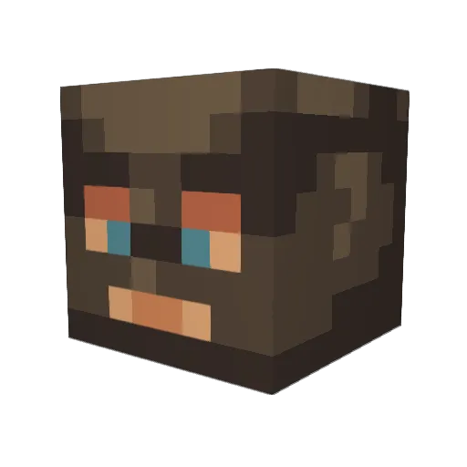 pyllxr Minecraft avatar head, 3D render