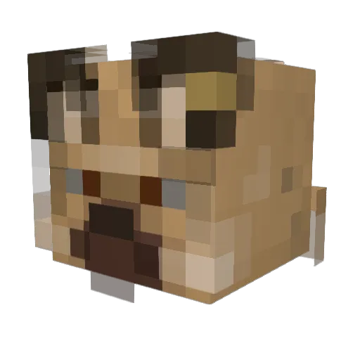 pynb Minecraft avatar head, 3D render