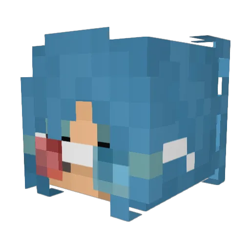 pyni Minecraft avatar head, 3D render