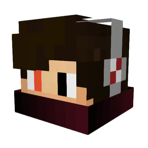 pynn100 Minecraft avatar head, 3D render