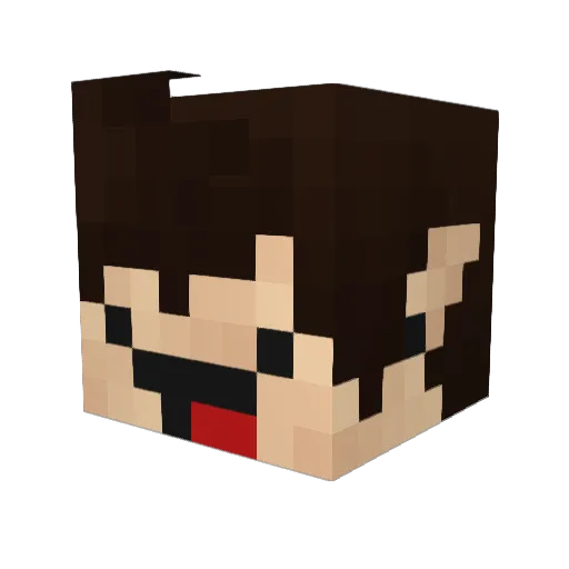 pyolho Minecraft avatar head, 3D render