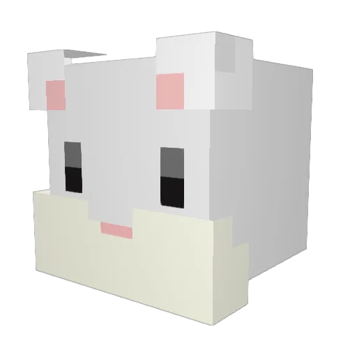 pyonchaaan Minecraft avatar head, 3D render