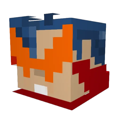 pyra125 Minecraft avatar head, 3D render