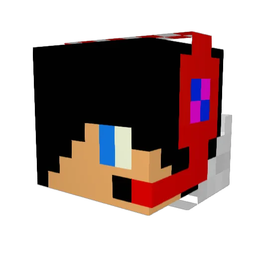 pyre3737 Minecraft avatar head, 3D render