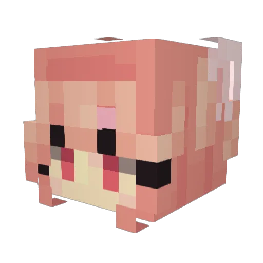 pyrixie Minecraft avatar head, 3D render