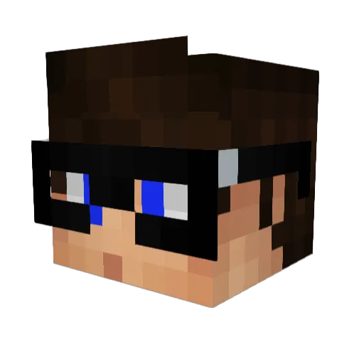 pyro555x Minecraft avatar head, 3D render