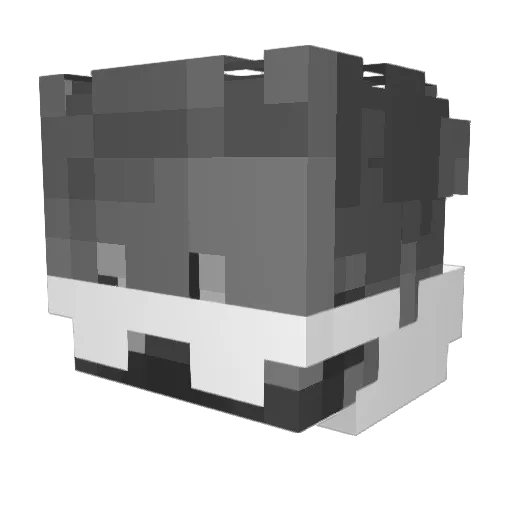 pyrodak Minecraft avatar head, 3D render