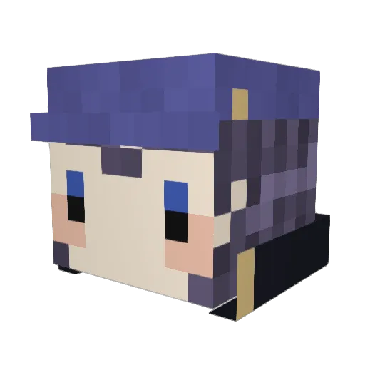 pyrojak Minecraft avatar head, 3D render