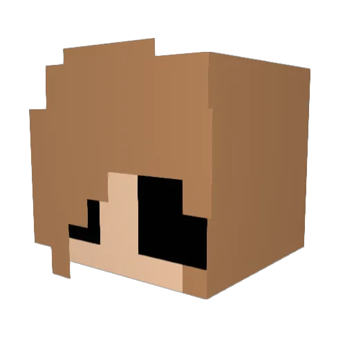 pyrokinesishere Minecraft avatar head, 3D render