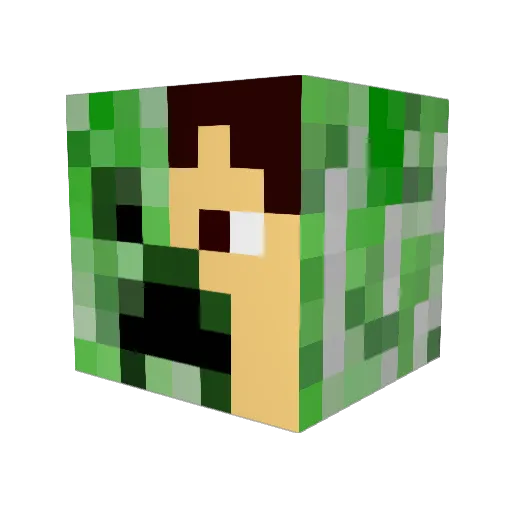 pyronewton Minecraft avatar head, 3D render