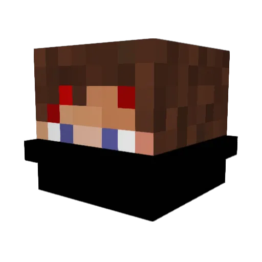pyrorascal Minecraft avatar head, 3D render